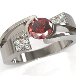 Cration Manjo joaillerie unique rubis central